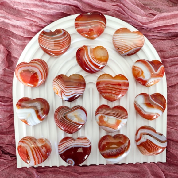 For Keeps Other - Carnelian Puffy Heart / Red Sardonyx Heart Crystal